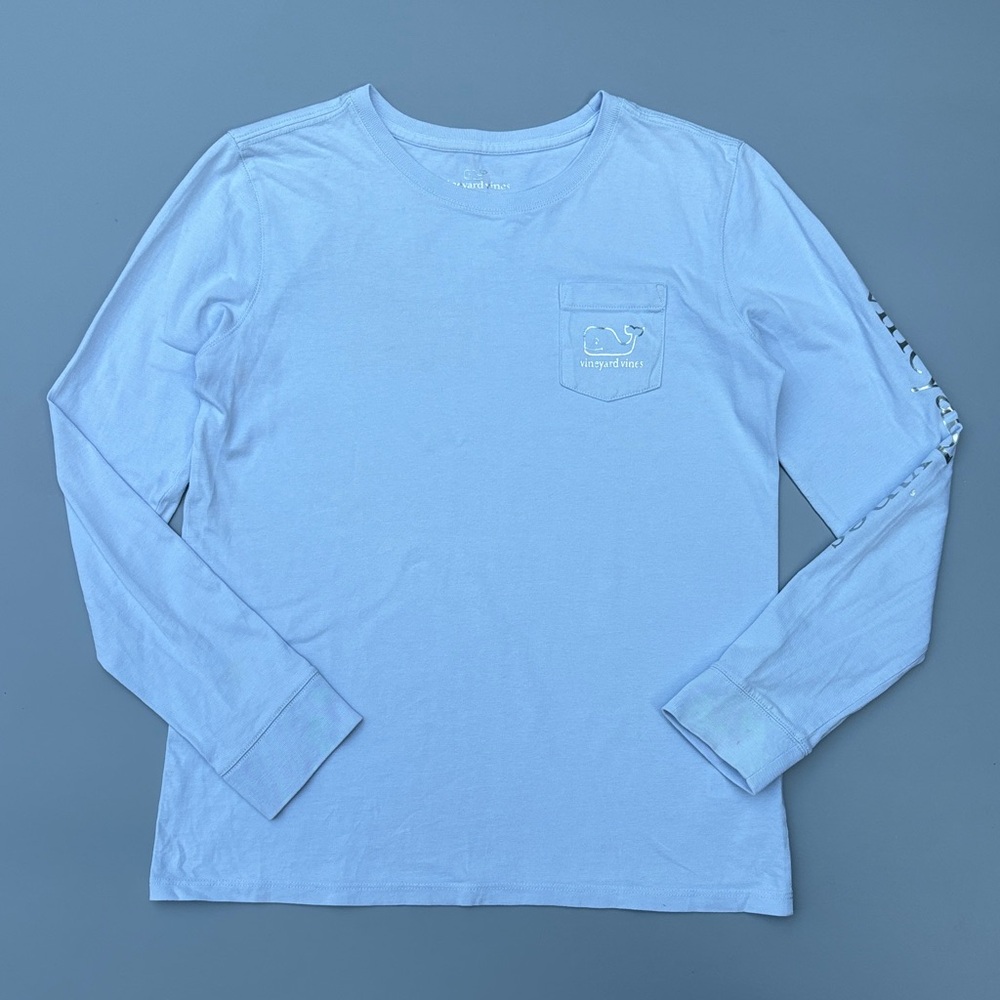 Vineyard Vines Girl’s Light Blue Long Sleeve Tee